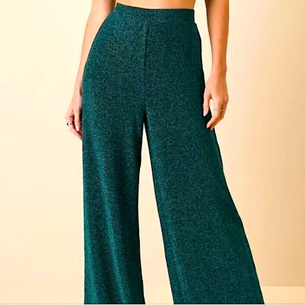 Lulu’s Sparkle with Merriment Black and Teal Green Two-Piece Jumpsuit - Picture 7 of 11